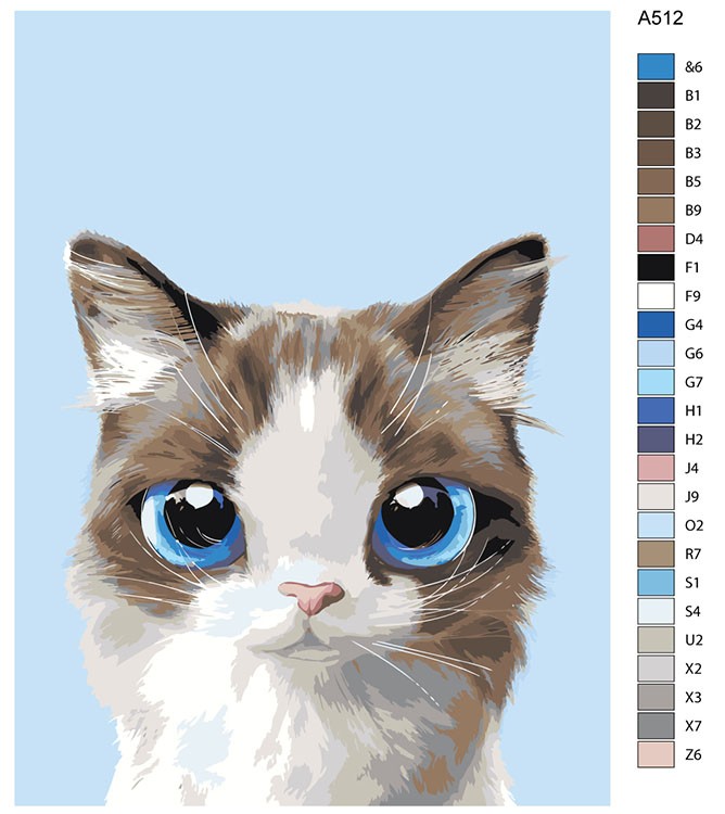 Картина по номерам «Котенок Сильвер» — картинка 2