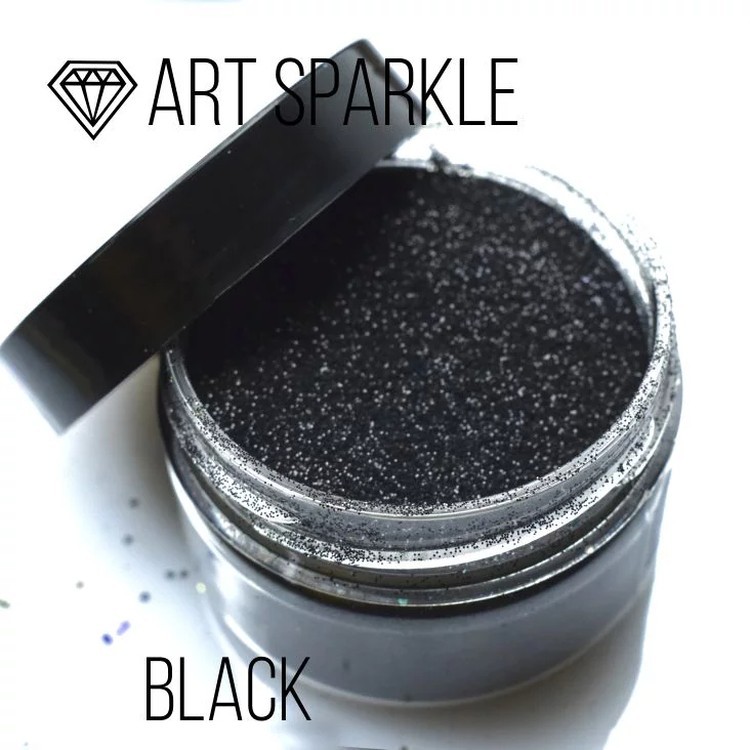 Глиттер мелкий Black, 50 г, Craftsmen.store — картинка 2