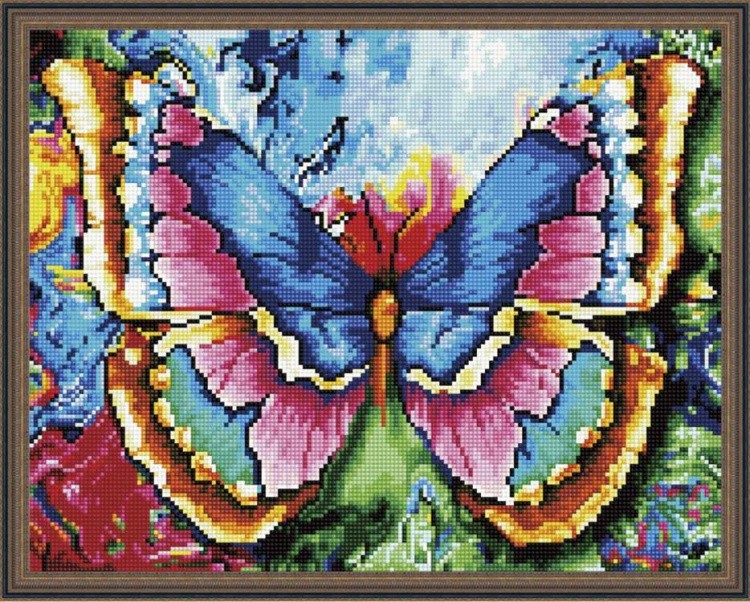Алмазная вышивка «Радужная бабочка»