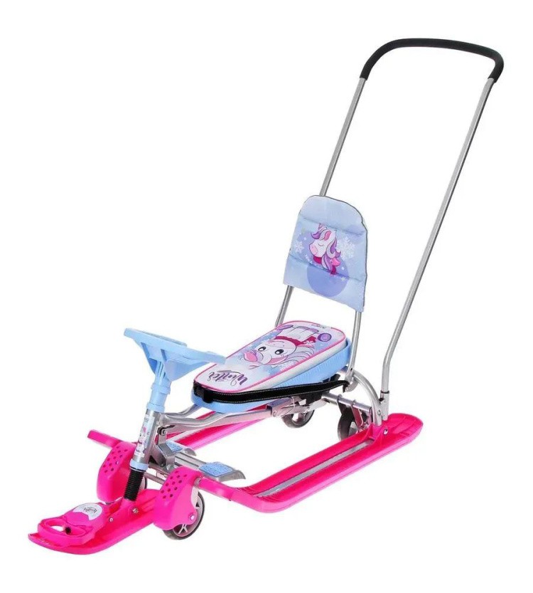 Снегокат детский со спинкой Тимка спорт 6 с Единорогом — картинка 6