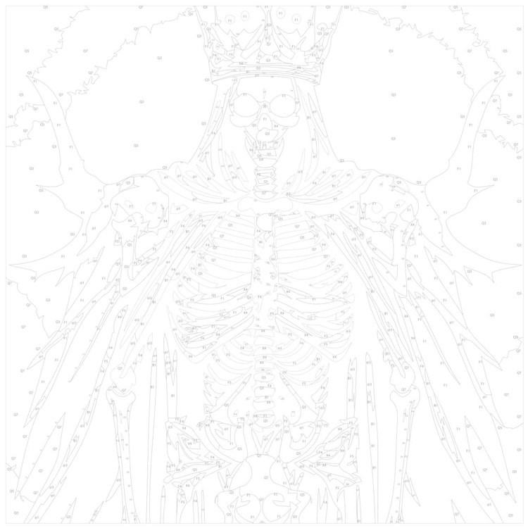 Картина по номерам «Скелет в плаще» — картинка 3