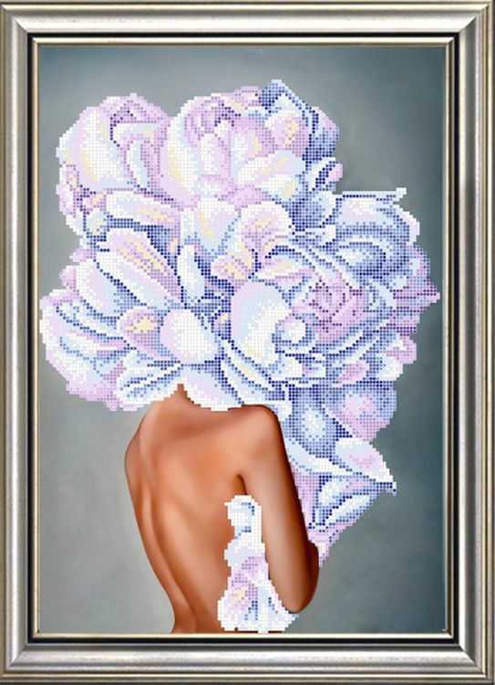 Рисунок на ткани «Девушка с цветами»