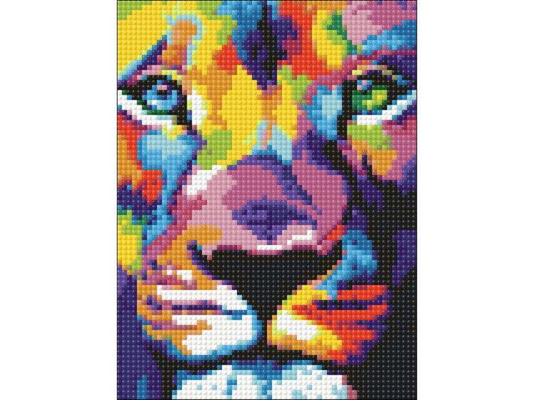 Алмазная вышивка «Взгляд льва» — картинка 2