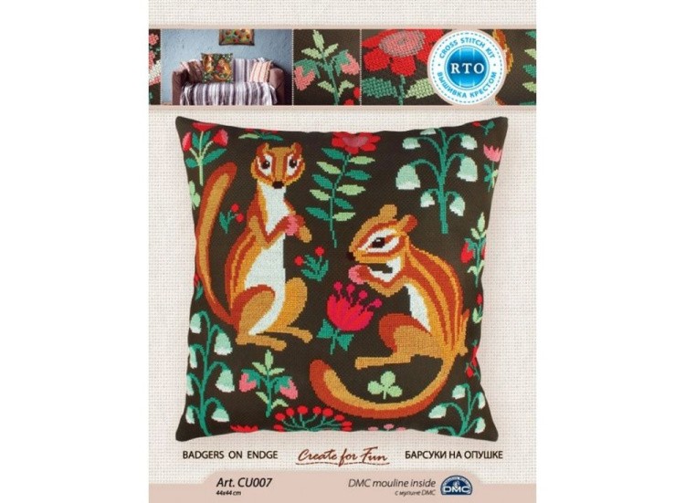 Набор для вышивания «Барсуки на опушке» — картинка 2