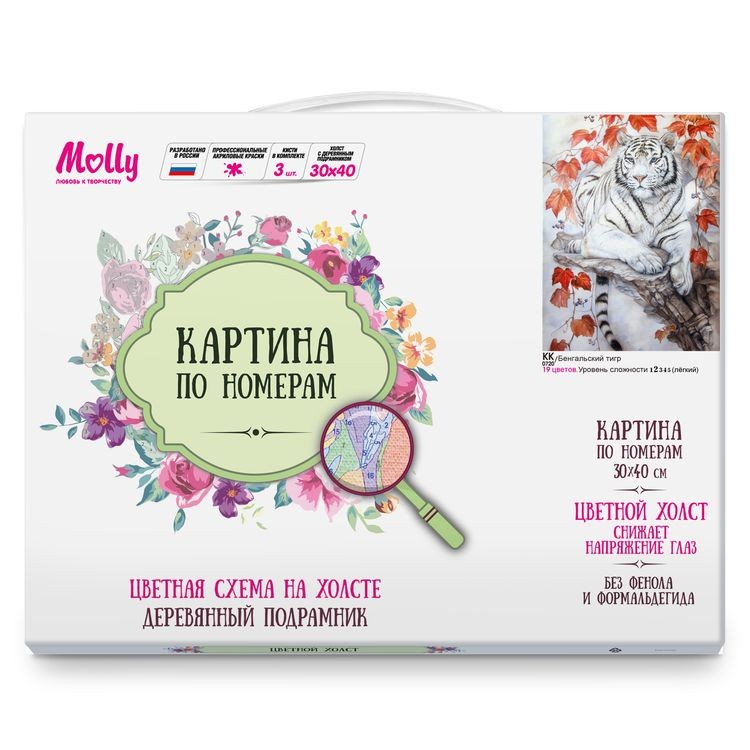 Картина по номерам «Бенгальский тигр» — картинка 5