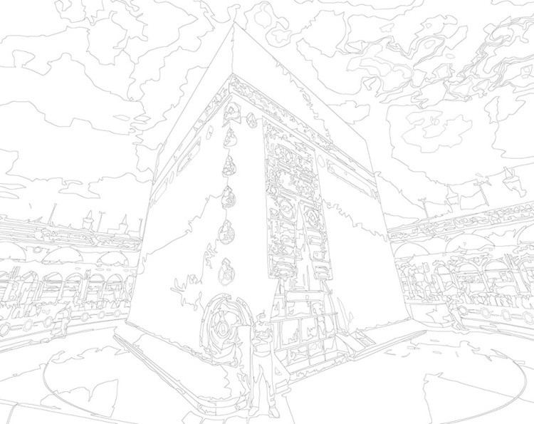 Картина по номерам «Религия, мусульманская: Кааба, Мекка» — картинка 3