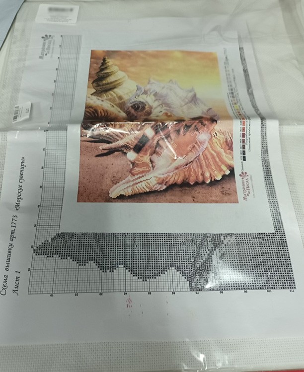 Рисунок на ткани «Морские сувениры» — картинка 3