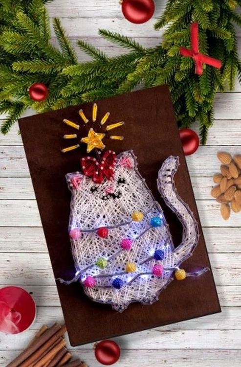 Набор для творчества STRING ART «Кошечка нарядная» — картинка 6