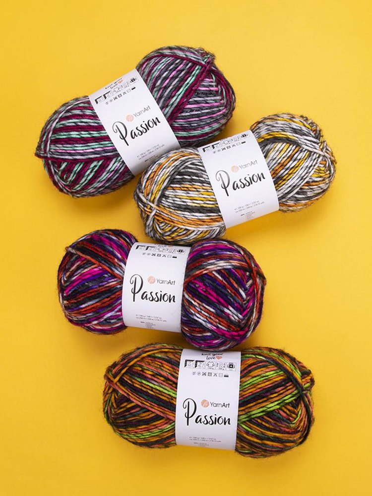 Пряжа YarnArt PASSION (ЯрнАрт Пассион), (1240), мультиколор, 5 шт. по 100 г — картинка 9