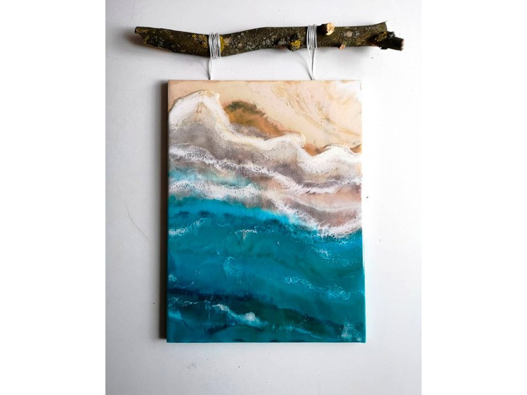 Двусторонняя основа для картины, Artboard на подрамнике 4,5 см 50х70 см, ResinArt — картинка 2