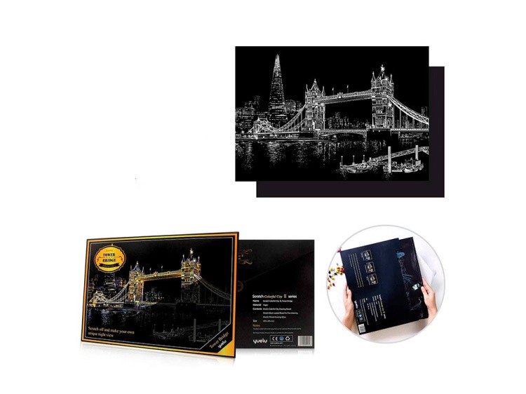 Скретч-картина «Tower Bridge» (цветная) — картинка 3