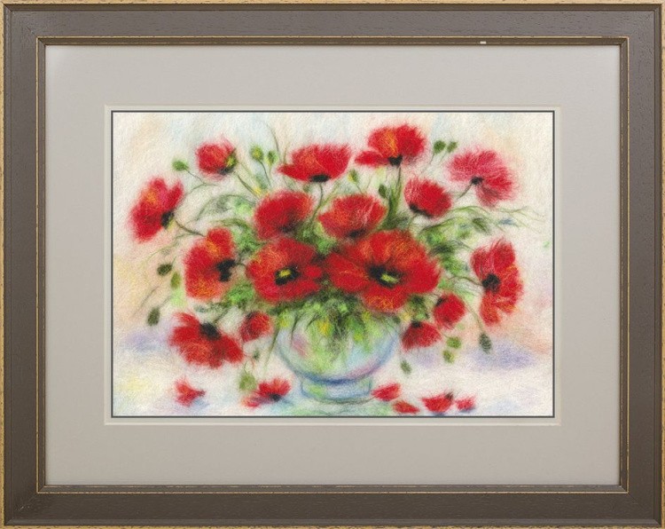 Картина шерстью «Живописные маки» — картинка 2