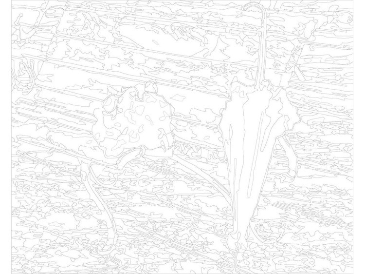 Картина по номерам «Зонт и букет цветов» — картинка 3