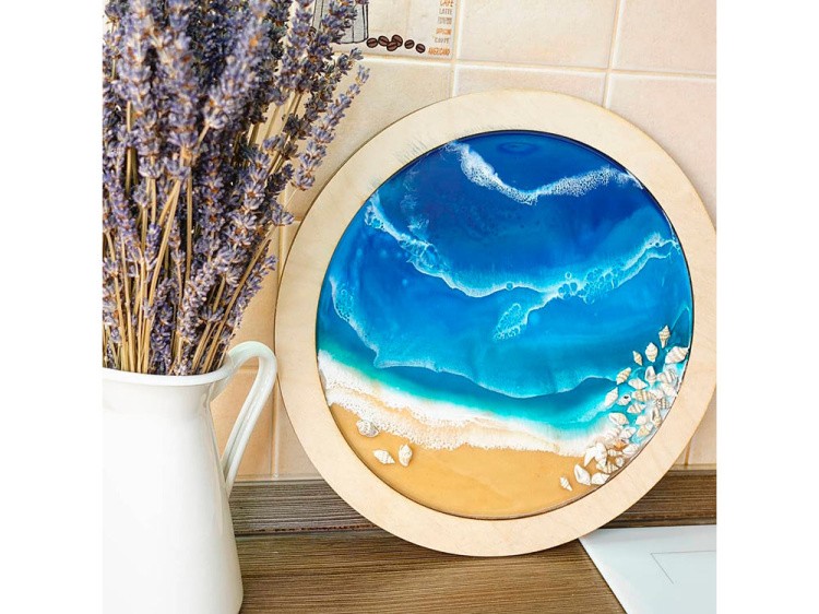 Универсальная двусторонняя основа для картины с усилением 0,5 см, d 100 см, ResinArt — картинка 4