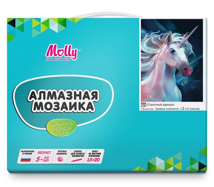 Алмазная вышивка-открытка «Сказочный единорог» — картинка 5