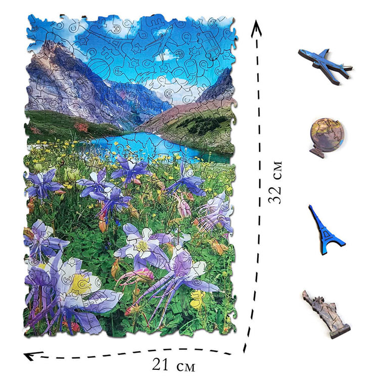 Деревянные пазлы M «В объятиях Альп» — картинка 3