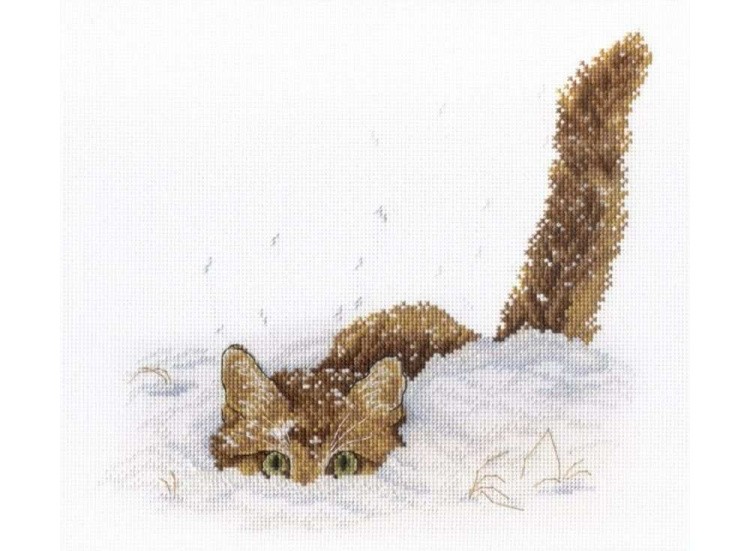 Набор для вышивания «Кот в снегу»
