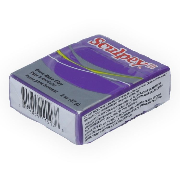 Полимерная глина Sculpey III, цвет: 513 лиловый, 42 г — картинка 2