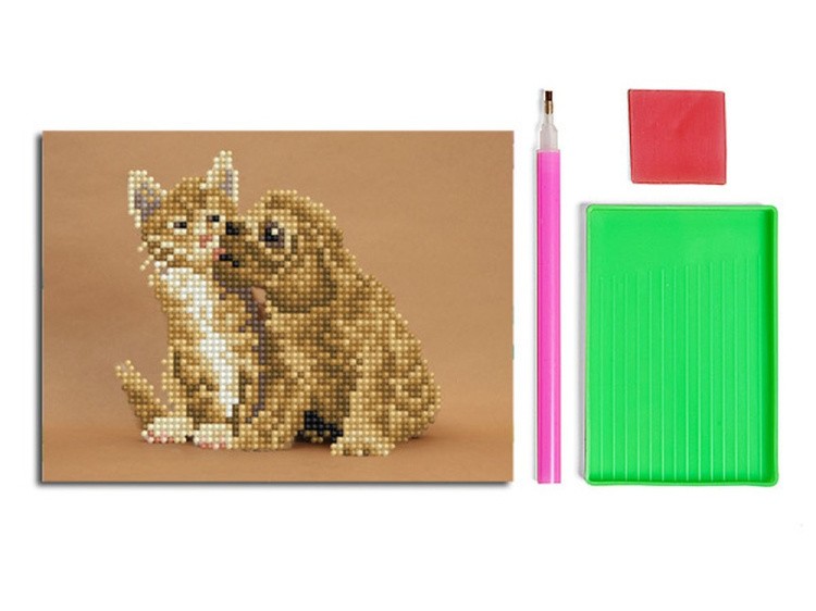 Алмазная вышивка-открытка «Сладкая парочка» — картинка 2