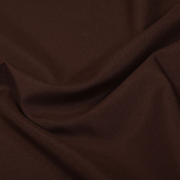 Ткань габардин, нарезка, 10 м, ширина 150 см, 150 г/м2, цвет: темно-коричневый, TBY — картинка 2