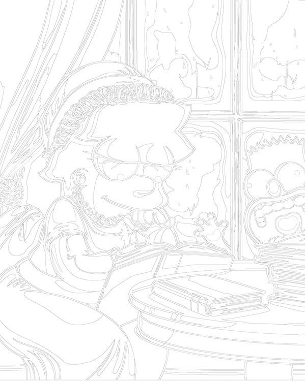 Картина по номерам «Simpsons Симпсоны: Лиза и Барт» — картинка 3