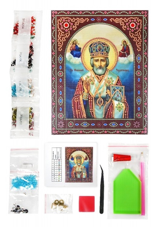 Алмазная вышивка 5D «Святой Николай Чудотворец» — картинка 2