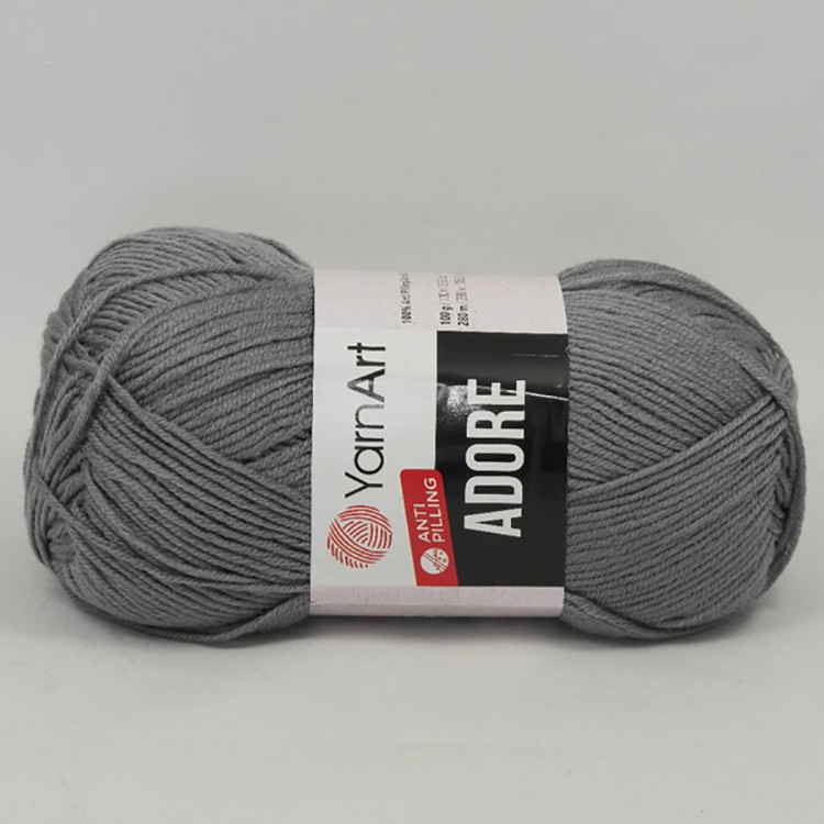 Пряжа YarnArt Adore (347), светло-мышиный, 5 шт. по 100 г — картинка 2