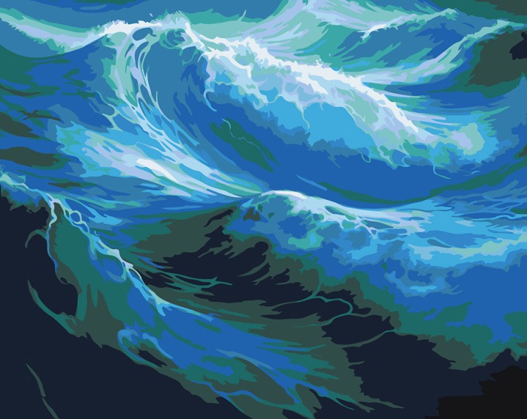Картина по номерам «Море: Живописные волны 2»