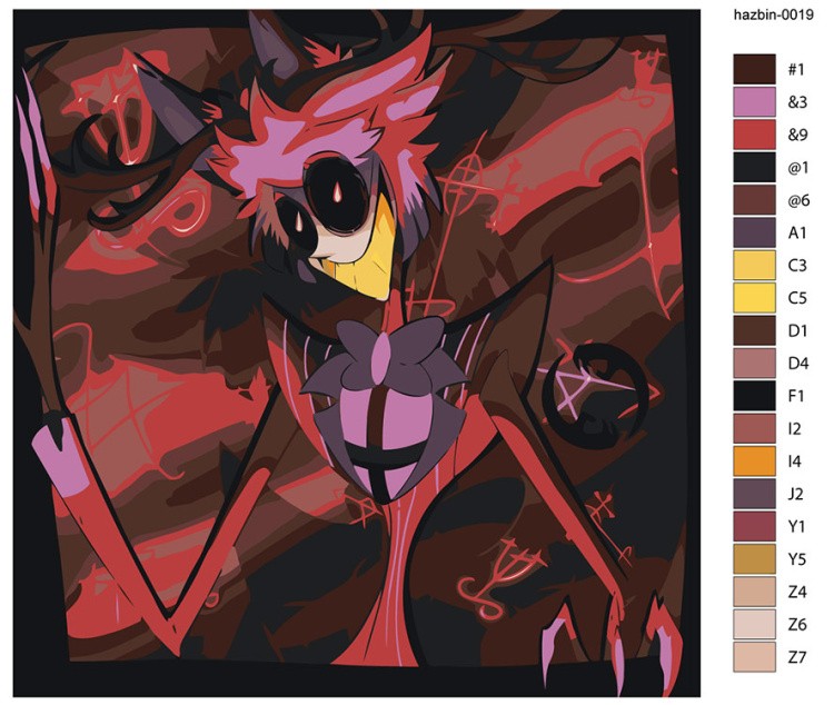 Картина по номерам «Отель Хазбин (Харбин): Аластор 40x40» — картинка 2