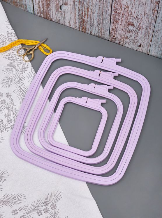 Пяльцы пластиковые прямоугольные с винтом №3, 22х19,5 см Nurge — картинка 3