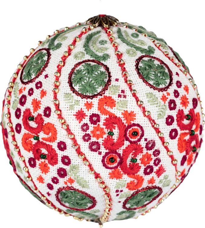 Набор для вышивания «Новогодняя игрушка. Рождественские узоры» — картинка 3