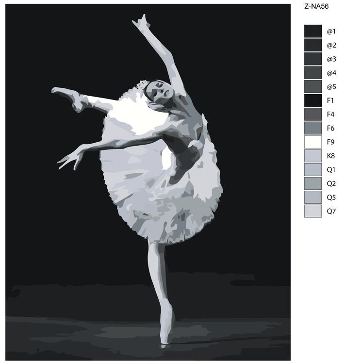 Картина по номерам «Танец балерины» — картинка 2