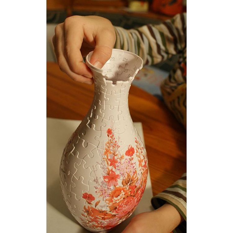 3D Пазл Ваза «Английская роза», Pintoo — картинка 4