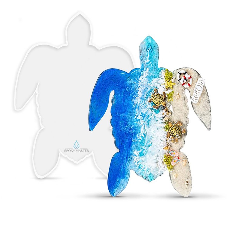 Силиконовый молд Epoxy Master черепаха, 32х26 см — картинка 2