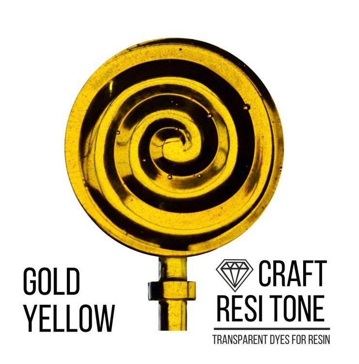 Прозрачный тонер для эпоксидной смолы желтый золотистый 10 мл, ResiTone