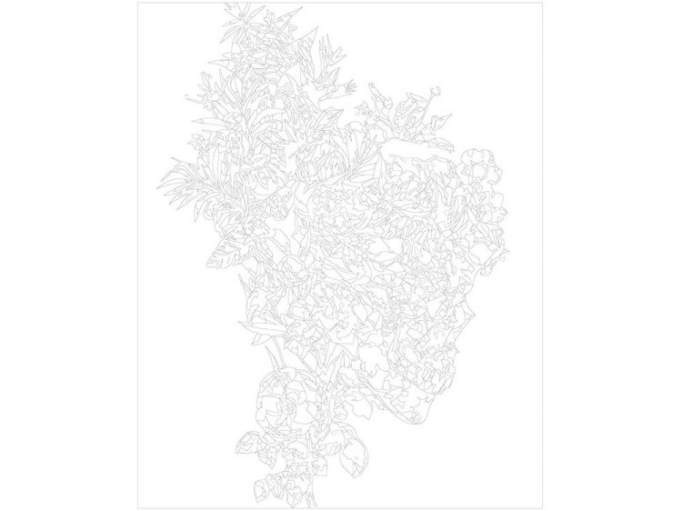 Картина по номерам «Цветочный череп» — картинка 3