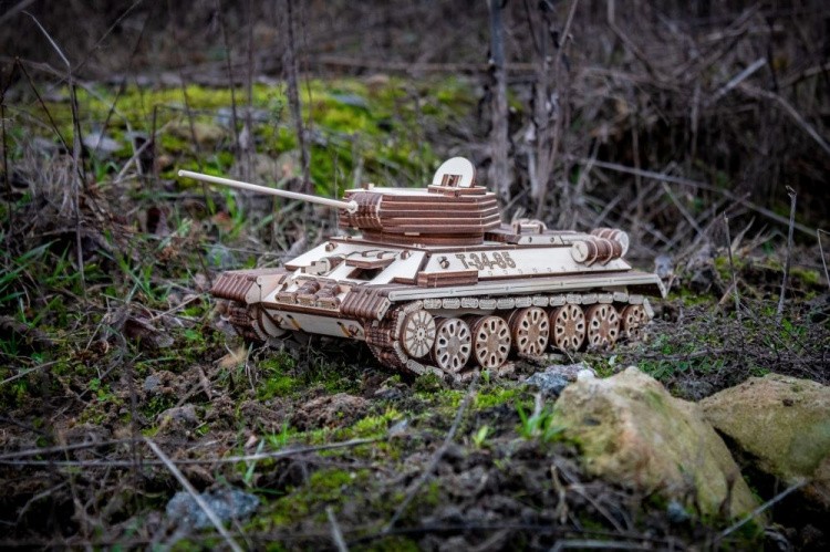 Конструктор из дерева «Танк Т-34-85», Eco Wood Art — картинка 5