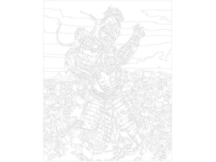 Картина по номерам «Киберсамурай» — картинка 3