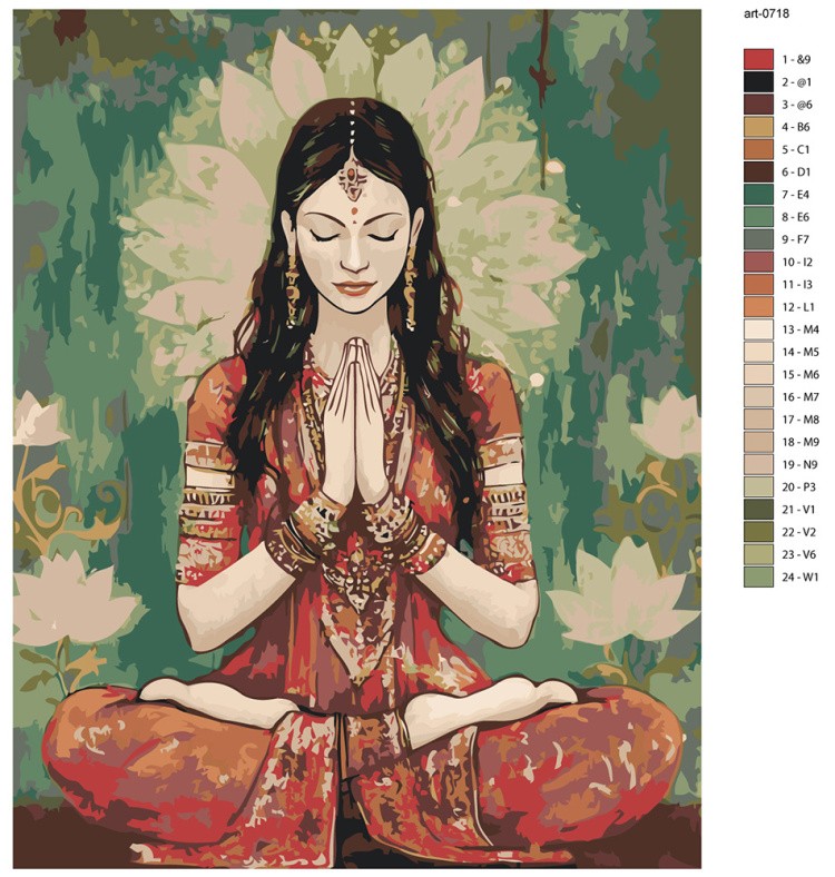 Картина по номерам Чакры йога индуизм арт — картинка 2