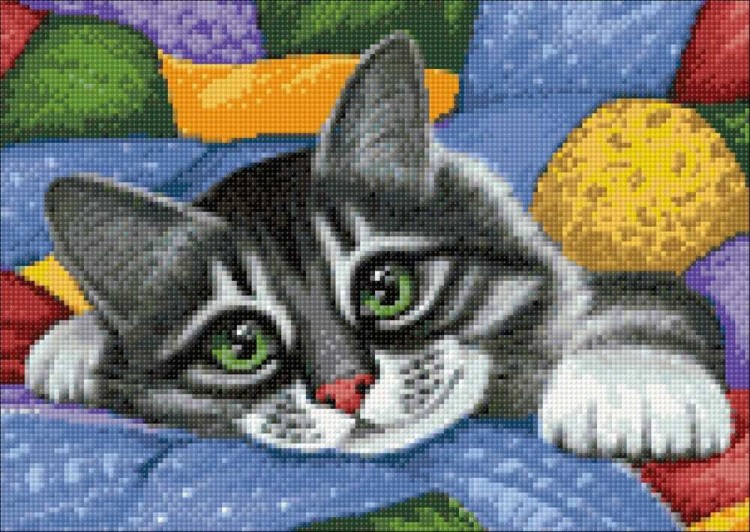 Алмазная вышивка «Красочное лоскутное одеяло» — картинка 2