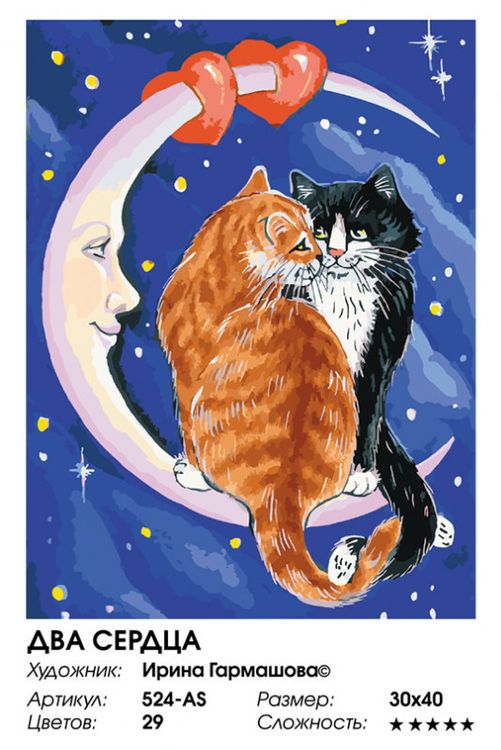 Картина по номерам «Два сердца» — картинка 2