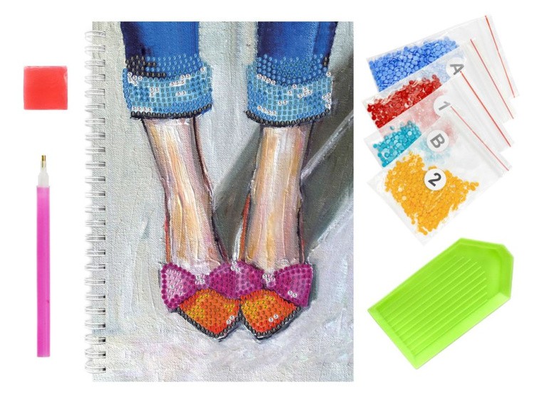 Алмазная мозаика - тетрадь «Туфли» — картинка 6