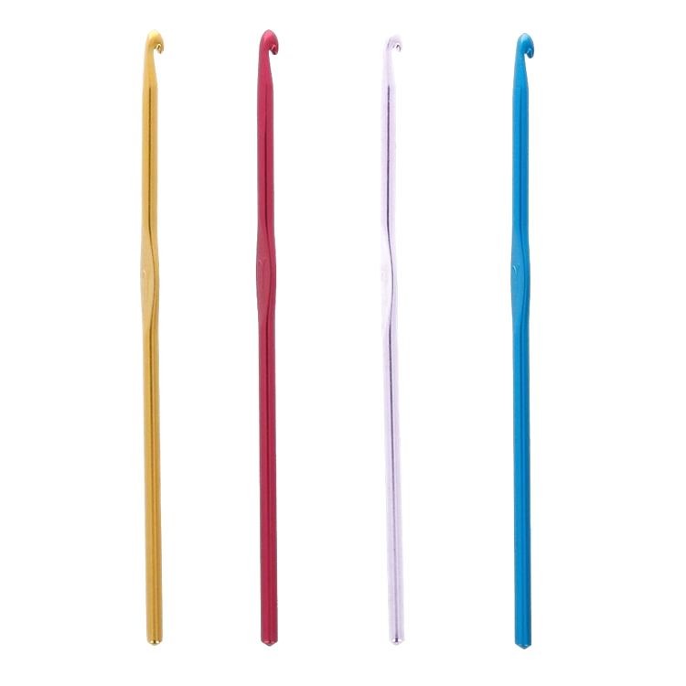 Крючок для вязания розовый, металл, 4,5 мм, 15 см, Gamma — картинка 3