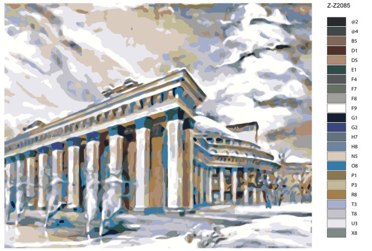 Картина по номерам «Классическая архитектура» — картинка 2