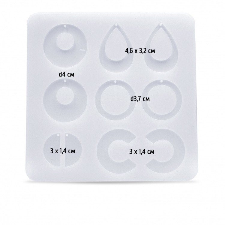 Силиконовый молд Epoxy Master для сережек, 15х15 см — картинка 2