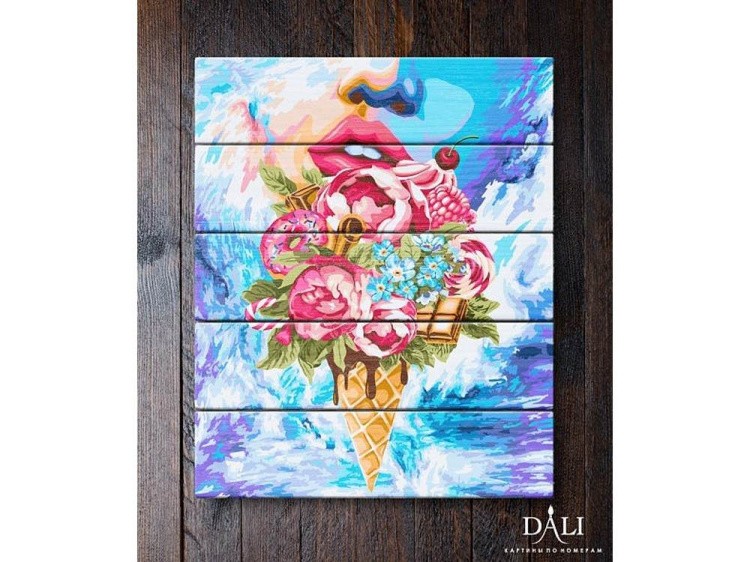 Картина по номерам по дереву Dali «Сладкий букет» — картинка 2