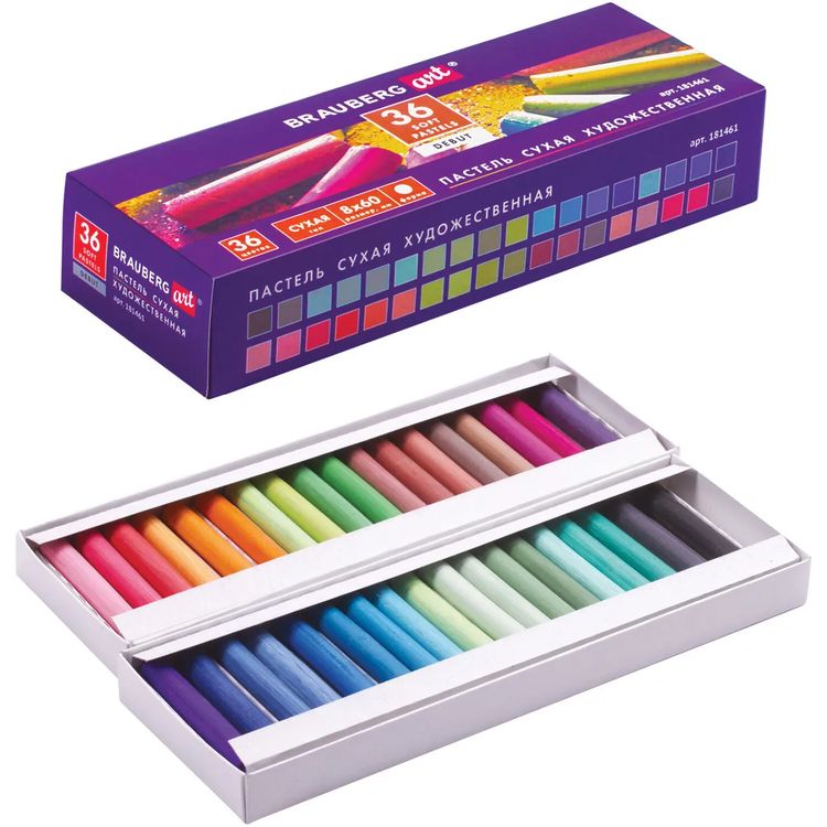 Пастель сухая художественная 36 цв., круглое сечение, BRAUBERG ART DEBUT — картинка 4