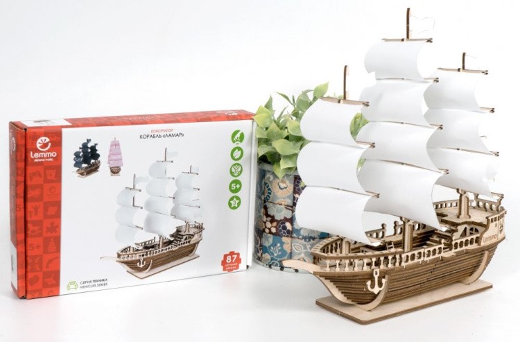 Конструктор из дерева «Корабль Ламар», Lemmo — картинка 6