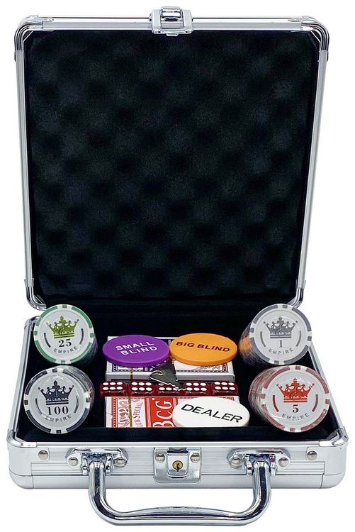 Покерный набор Empire, 100 фишек с номиналом в чемодане — картинка 2