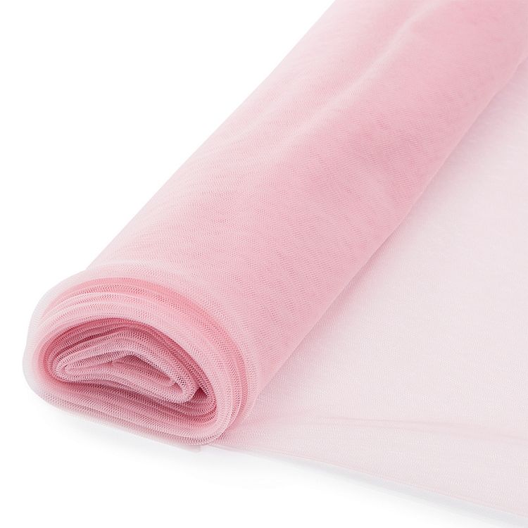 Еврофатин мягкий матовый Hayal Tulle, 5 м, ширина 300 см, 100% полиэстер цвет: нежно розовый, Hayal — картинка 4